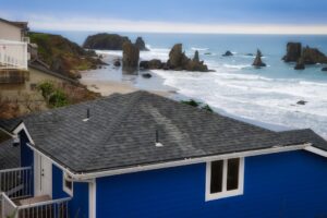 The ocean-facing home with mystique and stunning views on every level