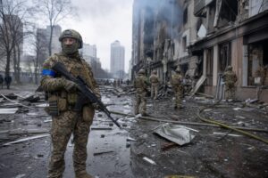 Russian attacks kill one in Ukrainian capital Kyiv, trigger fires