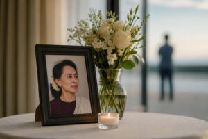 Ousted leader Aung San Suu Kyi’s son says proof of life is ‘important first step’